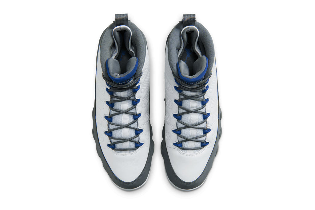 Air Jordan 9 Retro 'Flint Grey and French Blue'; gallery image 0