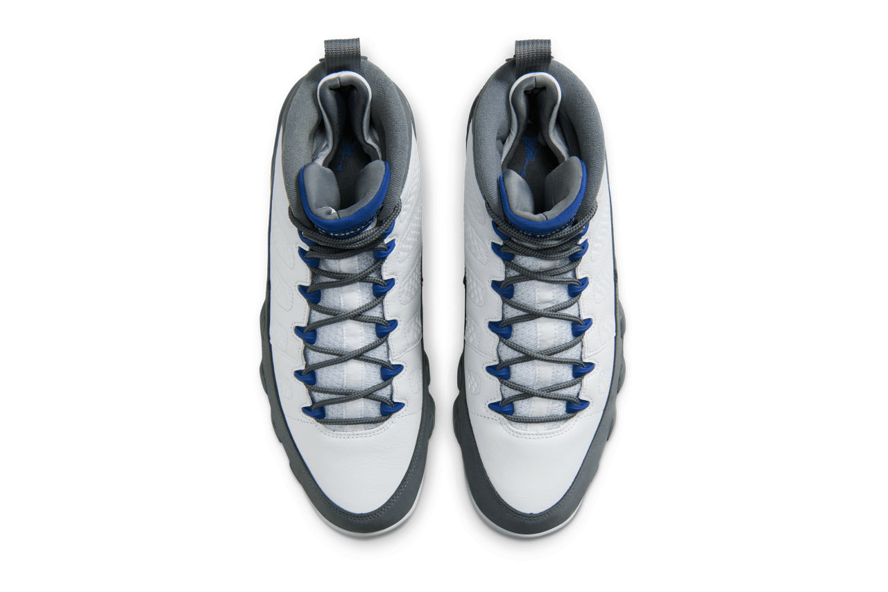 Air Jordan 9 Retro 'Flint Grey and French Blue'; gallery image 0