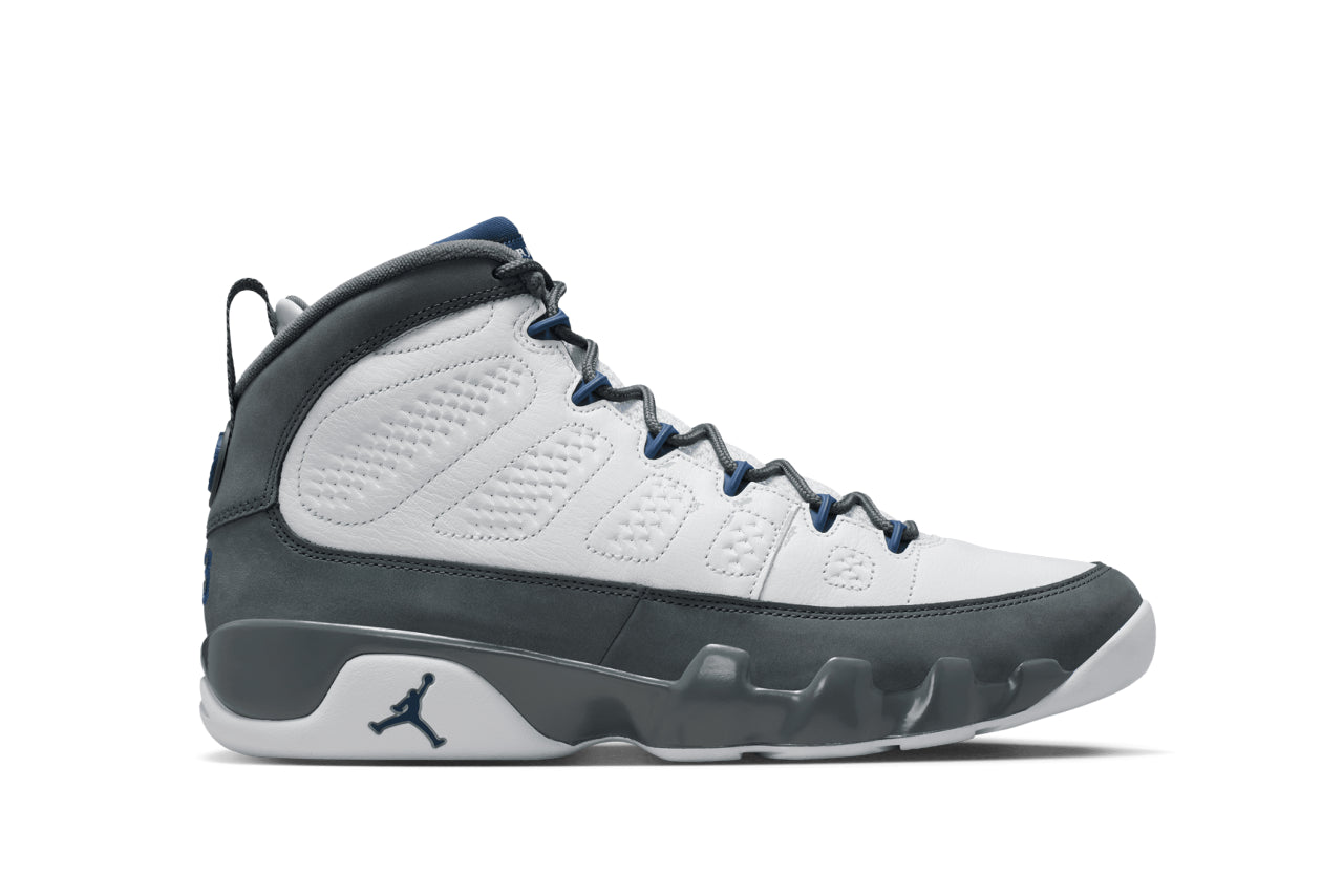 Air Jordan 9 Retro 'Flint Grey and French Blue'; gallery image 0