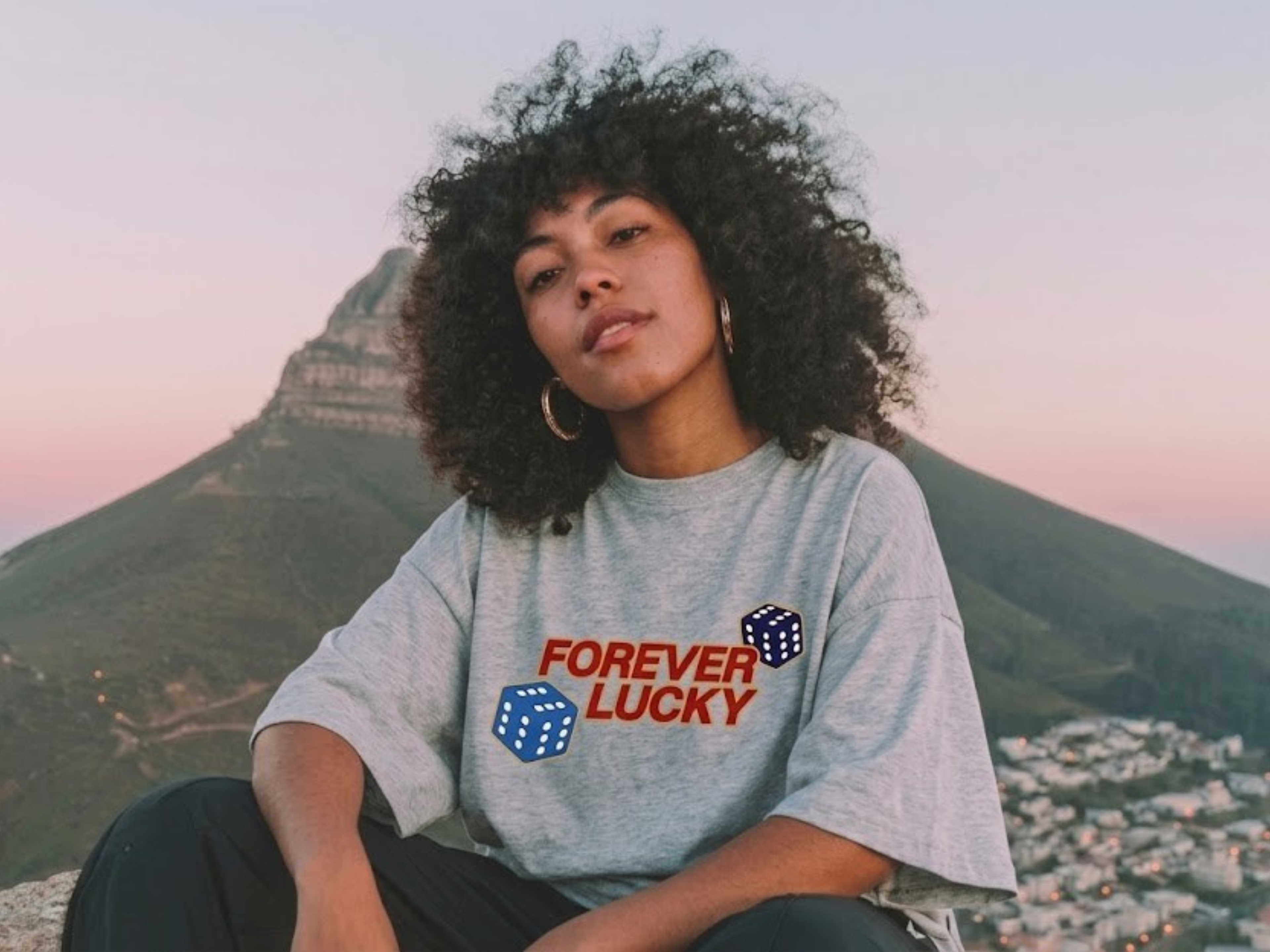 Forever Lucky T-shirt (grey) - R900.00